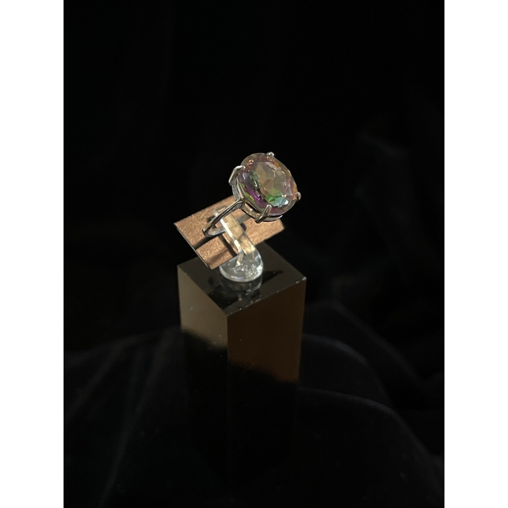 JTV Y 9.25 Sterling Silver Mystic Topaz Ring Size 5